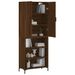 Buffet haut Chêne marron 69,5x34x180 cm Bois d'ingénierie - Photo n°3