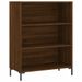 Buffet haut Chêne marron 69,5x34x180 cm Bois d'ingénierie - Photo n°7