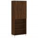 Buffet haut Chêne marron 69,5x34x180 cm Bois d'ingénierie - Photo n°1