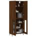 Buffet haut Chêne marron 69,5x34x180 cm Bois d'ingénierie - Photo n°3