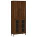 Buffet haut Chêne marron 69,5x34x180 cm Bois d'ingénierie - Photo n°1