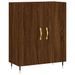 Buffet haut Chêne marron 69,5x34x180 cm Bois d'ingénierie - Photo n°5