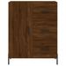 Buffet haut Chêne marron 69,5x34x180 cm Bois d'ingénierie - Photo n°8