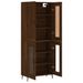 Buffet haut Chêne marron 69,5x34x180 cm Bois d'ingénierie - Photo n°4