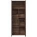 Buffet haut chêne marron 70x35x180 cm bois d'ingénierie - Photo n°7