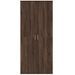 Buffet haut chêne marron 80x35x180 cm bois d'ingénierie - Photo n°3