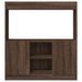 Buffet haut chêne marron 92x33x100 cm bois d'ingénierie - Photo n°5