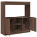 Buffet haut chêne marron 92x33x100 cm bois d'ingénierie - Photo n°8