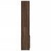 Buffet haut chêne marron 92x33x180 cm bois d'ingénierie - Photo n°6