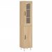 Buffet haut Chêne sonoma 34,5x34x180 cm Bois d'ingénierie - Photo n°1