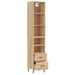 Buffet haut Chêne sonoma 34,5x34x180 cm Bois d'ingénierie - Photo n°4