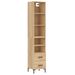 Buffet haut Chêne sonoma 34,5x34x180 cm Bois d'ingénierie - Photo n°1