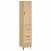 Buffet haut Chêne sonoma 34,5x34x180 cm Bois d'ingénierie - Photo n°1