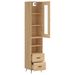 Buffet haut Chêne sonoma 34,5x34x180 cm Bois d'ingénierie - Photo n°4