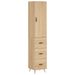 Buffet haut Chêne sonoma 34,5x34x180 cm Bois d'ingénierie - Photo n°1