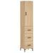 Buffet haut Chêne sonoma 34,5x34x180 cm Bois d'ingénierie - Photo n°1