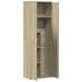 Buffet haut chêne sonoma 60x35x180 cm bois d'ingénierie - Photo n°6