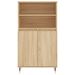 Buffet haut Chêne sonoma 60x36x110 cm Bois d'ingénierie - Photo n°5