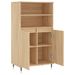 Buffet haut Chêne sonoma 60x36x110 cm Bois d'ingénierie - Photo n°6