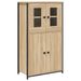 Buffet haut chêne sonoma 62x32x106,5 cm bois d'ingénierie - Photo n°1