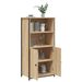 Buffet haut chêne sonoma 62x36x121,5 cm bois d'ingénierie - Photo n°4