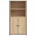 Buffet haut chêne sonoma 62x36x121,5 cm bois d'ingénierie - Photo n°5