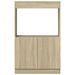 Buffet haut chêne sonoma 63x33x100 cm bois d'ingénierie - Photo n°5