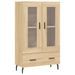 Buffet haut chêne sonoma 69,5x31x115 cm bois d'ingénierie - Photo n°1