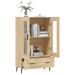 Buffet haut chêne sonoma 69,5x31x115 cm bois d'ingénierie - Photo n°4