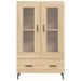 Buffet haut chêne sonoma 69,5x31x115 cm bois d'ingénierie - Photo n°6