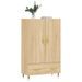 Buffet haut chêne sonoma 69,5x31x115 cm bois d'ingénierie - Photo n°3