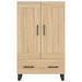 Buffet haut chêne sonoma 69,5x31x115 cm bois d'ingénierie - Photo n°5