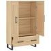 Buffet haut chêne sonoma 69,5x31x115 cm bois d'ingénierie - Photo n°6