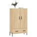 Buffet haut chêne sonoma 69,5x31x115 cm bois d'ingénierie - Photo n°3