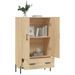 Buffet haut chêne sonoma 69,5x31x115 cm bois d'ingénierie - Photo n°4