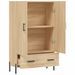 Buffet haut chêne sonoma 69,5x31x115 cm bois d'ingénierie - Photo n°5