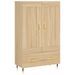 Buffet haut chêne sonoma 69,5x31x115 cm bois d'ingénierie - Photo n°1