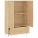 Buffet haut chêne sonoma 69,5x31x115 cm bois d'ingénierie - Photo n°6