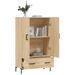 Buffet haut chêne sonoma 69,5x31x115 cm bois d'ingénierie - Photo n°4