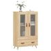 Buffet haut chêne sonoma 69,5x31x115 cm bois d'ingénierie - Photo n°3