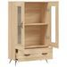 Buffet haut chêne sonoma 69,5x31x115 cm bois d'ingénierie - Photo n°5