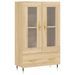 Buffet haut chêne sonoma 69,5x31x115 cm bois d'ingénierie - Photo n°1