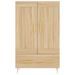 Buffet haut chêne sonoma 69,5x31x115 cm bois d'ingénierie - Photo n°4