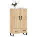 Buffet haut chêne sonoma 69,5x31x115 cm bois d'ingénierie - Photo n°3