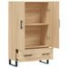 Buffet haut chêne sonoma 69,5x31x115 cm bois d'ingénierie - Photo n°5