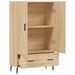 Buffet haut chêne sonoma 69,5x31x115 cm bois d'ingénierie - Photo n°5