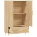 Buffet haut chêne sonoma 69,5x31x115 cm bois d'ingénierie - Photo n°5