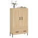 Buffet haut chêne sonoma 69,5x31x115 cm bois d'ingénierie - Photo n°3