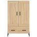 Buffet haut chêne sonoma 69,5x31x115 cm bois d'ingénierie - Photo n°5