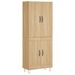 Buffet haut Chêne sonoma 69,5x34x180 cm Bois d'ingénierie - Photo n°1